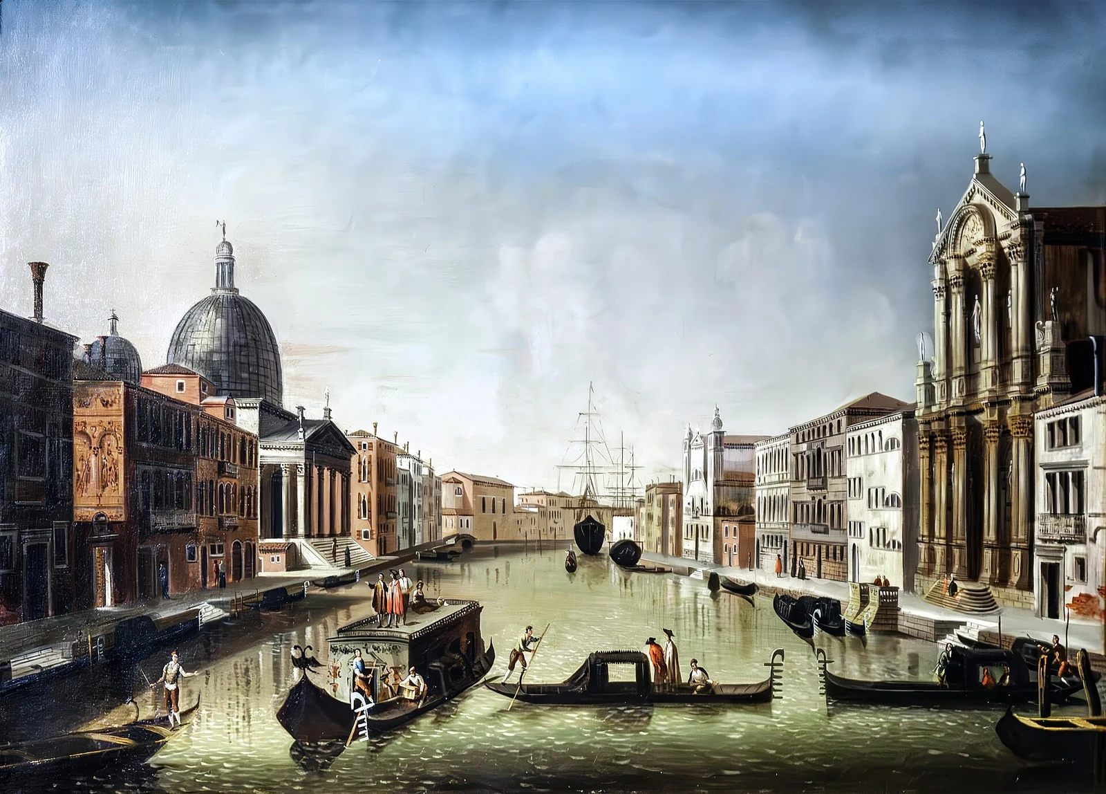 (Venice) Francesco Albotto - Canal Grande con San Simeon Piccolo e la chiesa degli Scalzi verso Santa Lucia - Pinacoteca Querini Stampalia.jpg