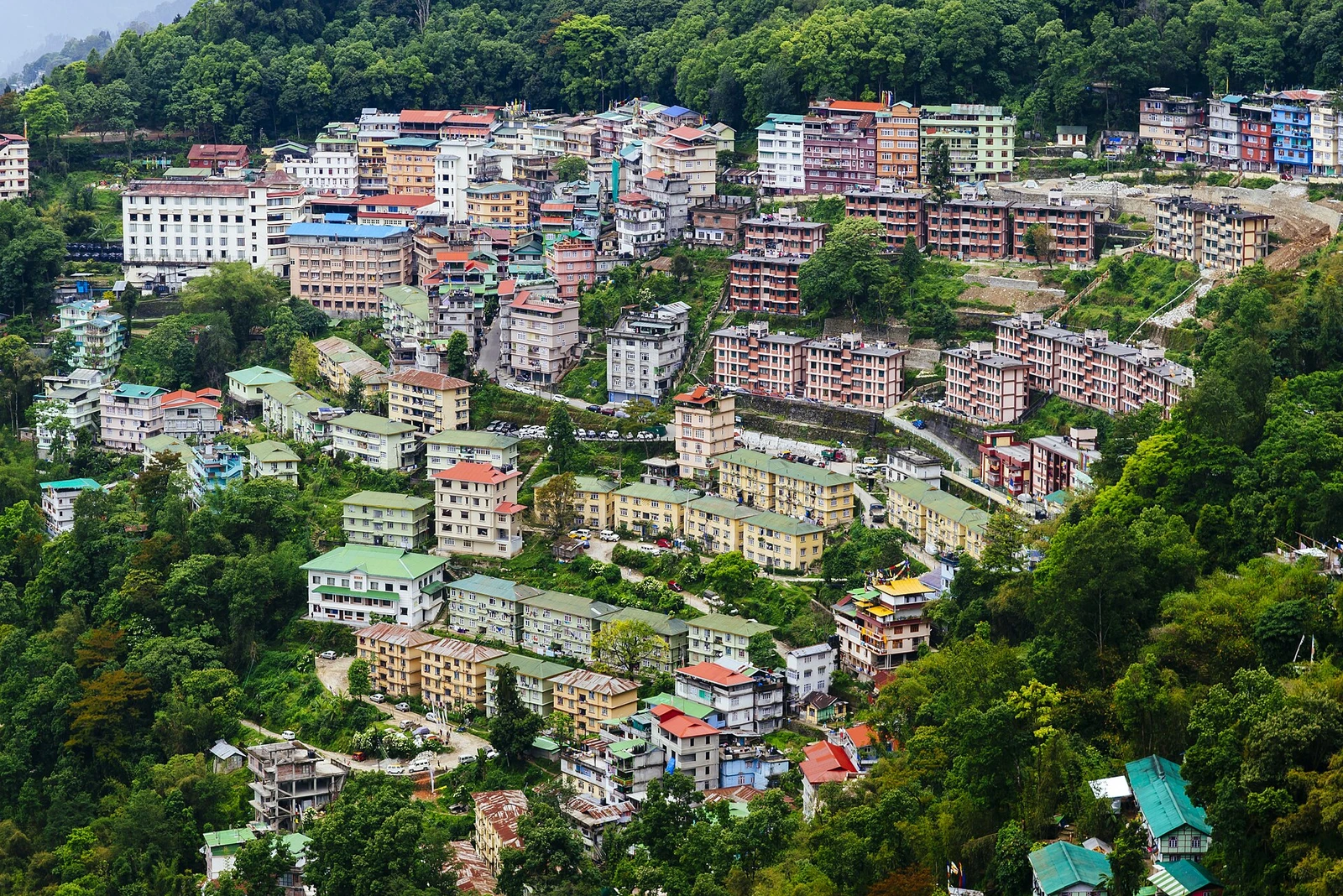 View of Gangtok City from Crown Prince Tenzing Kunzang Namgyal Walkway.jpg