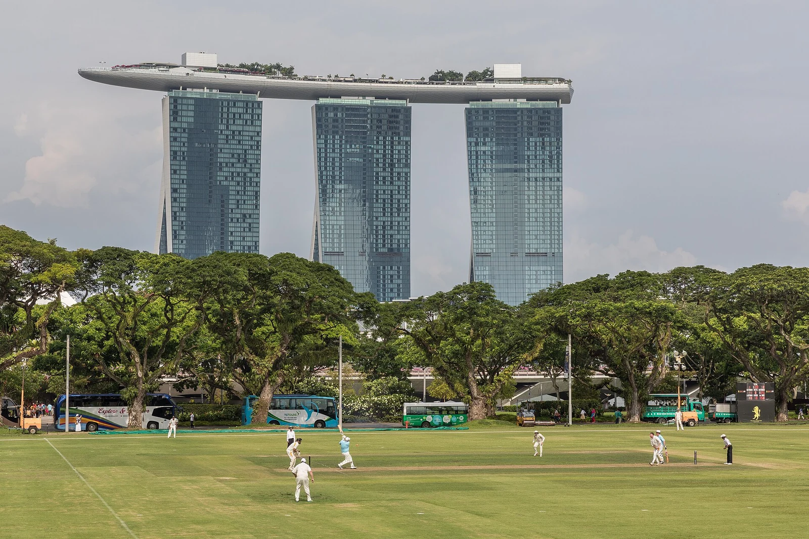 Cricket match and Marina Bay Sands Hotel in Singapore.jpg